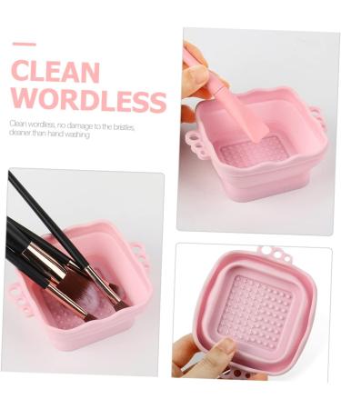 2pcs of makeup brush makeup brush cleaning mat silicone brush cleaner makeup brush drying hanger makeup brush cleaning pad make up portable Miss Silica gel carpet - Buy Online on GoSupps.com