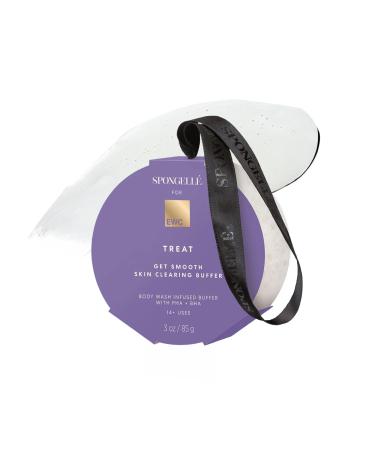European Wax Center & Spongelle Exfoliating Body Sponge with PHA & BHA Built-in Cleanser for Smooth Skin - Hydrating Cleansing & Exfoliating - Daily Skincare Routine for Men and Women 14+ Washes
