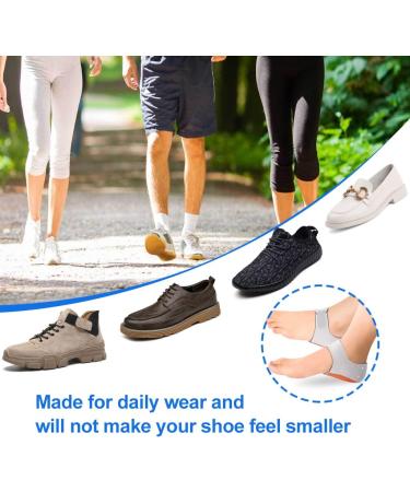 PORON Heel Cups for Plantar Fasciitis Relief - Made in USA | Heel Sleeves for Heel Spurs, Soreness & Bruising | Gray, Size W 11.5-15 / M 9-13 - Buy Online on GoSupps.com