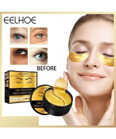 60 Pieces 24K Gold Eye Masks | Anti-Aging Dark Circles & Eye Bags Repair | Premium Skin Care Pads - Buy Online on GoSupps.com