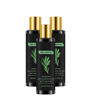 3 Pcs Rosemary Hydrolyzed Keratin Shampoo Rosemary Leaf Oil Shampoos Soft and Fluffy Cleansing Shampoos for Men and Women