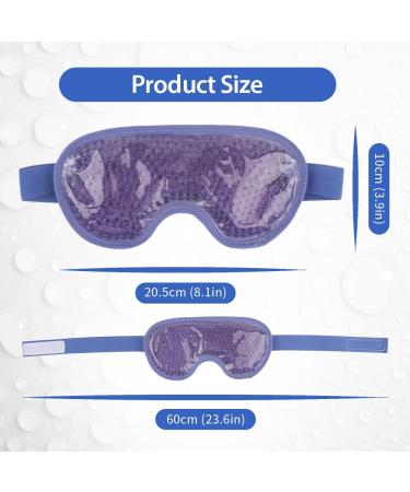 NEWGO Cooling Eye Mask for Puffy Eyes - Hot Cold Therapy Gel - Migraine Headache Relief - Dark Circles & Dry Eyes - Sinus Pain - Violet Blue - Buy Online on GoSupps.com