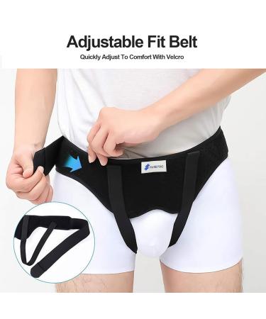 Hernia Belt for Men - Adjustable Inguinal Support Truss Brace | Breathable Groin Hernia Relief | Small Size with Support Pads - Buy Online on GoSupps.com