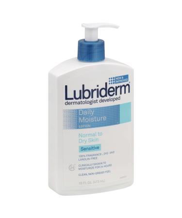 Lubriderm Daily Moisture Lotion Sensitive 16 oz (Pack of 2)