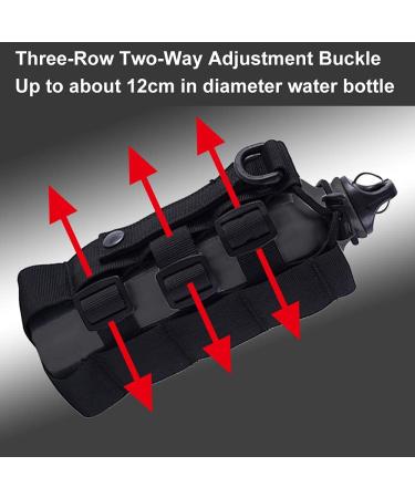 Buentya Tactical Bottle Holder - Military Nylon Ruck Bag Water Bottle Holder with Clip for Hiking & Outdoor Use - Buy Online on GoSupps.com