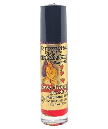 LOVE HONEY Pheromone(Miel de Amor Feromnas En Aceite)-Roll on Perfume Oil 10ML Sweet Love 0.33 Fl Oz (Pack of 1)