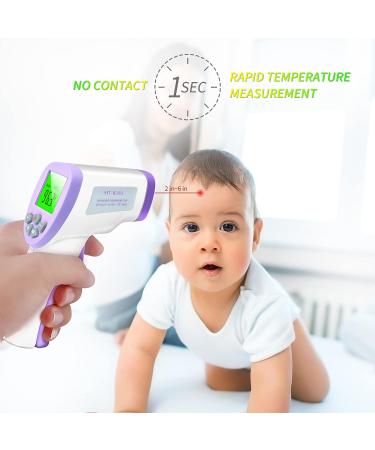 Digital Thermometer for Adults and Kids - Non Contact Infrared Forehead Thermometer with Fever Alarm - 2 in 1 Mode - Silent Operation (White) - Buy Online on GoSupps.com