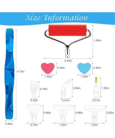 Sonsage Dark Blue Diamond Painting Resin Pen Set - 5D Ergonomic Roller Tools for Round & Square Drills - Buy Online on GoSupps.com
