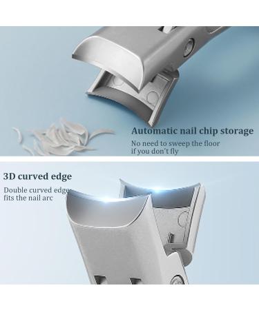 Nail Clippers with Nail File 3 Sets Ergonomic Stylish Nail Clippers with Catcher Sharp Rivet Switch Washable Iron Box Fingernail Toenail Clippers Nail Clippers - Buy Online on GoSupps.com