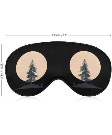 Shop Vintage Full Moon & Pine Tree Eye Mask - Adjustable Light Blocking Sleep Mask for Travel & Naps | Best for Men & Women - Buy Online on GoSupps.com