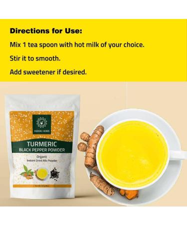 Turmeric Curcumin Powder with Black Pepper 227g (8oz) - Instant Drink Mix - Buy Online on GoSupps.com