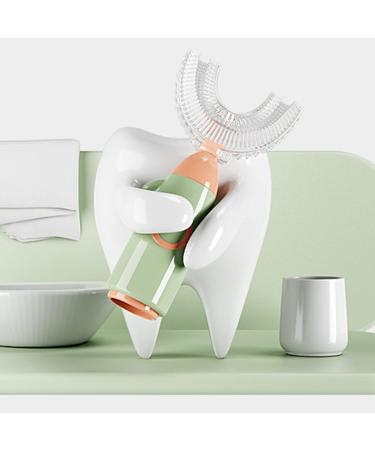 Rocket Shape Kids U-Shaped Toothbrush - Food Grade Soft Silicone Brush Head 360 Oral Teeth Cleaning Design for Toddlers and Children 1-8 Years/8-12 Years Old Green 1-8 Years Old - Buy Online on GoSupps.com