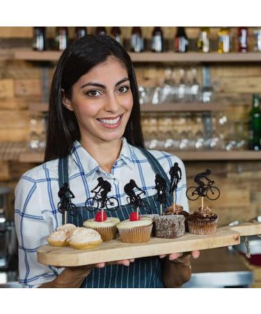 BIABISD 12 PCS Bicycle Cupcake Toppers Glitter bicycle Themed Cupcake Toppers sport Theme Birthday Party Cake Decorations Supplies - Buy Online on GoSupps.com