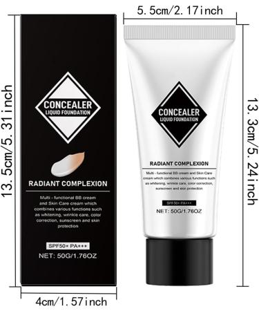 Color-Changing Liquid Foundation Full Coverage Concealer Foundation - 1.76 oz Foundation Makeup for Fade-Reducing Skin Tone - SPF 50+ Tone Correction Makeup Hydrating - Buy Online on GoSupps.com