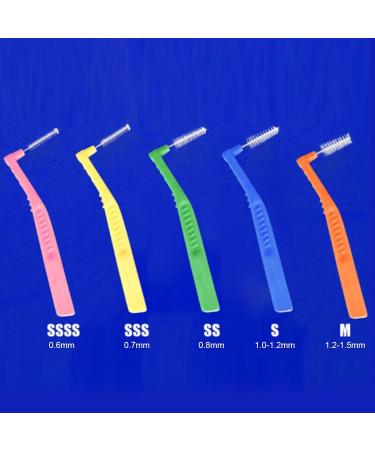 Interdental Brushes for Effective Dental Care | L-Shaped 5-Part Brush for Plaque Removal & Braces | Green - Buy Online on GoSupps.com