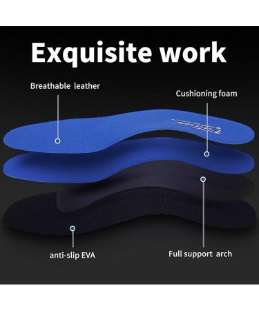 PCSSole Arch Support Leather Insoles | Premium Breathable Orthopedic Inserts for Flat Feet & Plantar Fasciitis | Thin Comfort Footbeds for Men & Women | EU38-39 - Buy Online on GoSupps.com