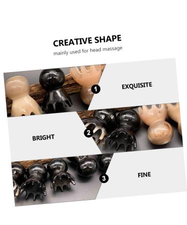 PartyKindom 3 Pcs Octopus Massage Comb Tool - Antistatic Yak Horn Hair Care for All Hair Types - Buy Online on GoSupps.com