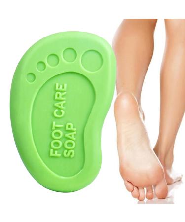 Foot Saop Scrub | Handmade Soap with Green Tea Essence Oils Protects Skin From Jock Itch Athlete's Foot Relieves Foot Problems Mens Body Wash Foot Deodoranting for Soften Feet Frifer
