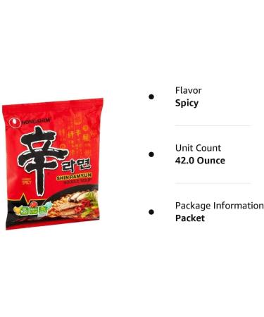 Nongshim Shin Ramen Gourmet Spicy Noodles 4.2 Ounce (Pack of 10) Nongshim Shin Ramyun Noodle - In BOOMQQ Packaging - Buy Online on GoSupps.com