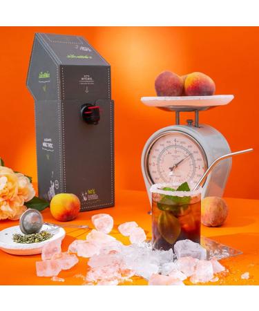 JuiceBox Syrup Light - 2L Makes 52L Iced Tea Peach | Sustainable Vegan & Low-Calorie Beverage - Buy Online on GoSupps.com