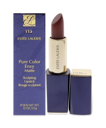 Estee Lauder Pure Color Envy Matte Sculpting Lipstick - 113 Raw Edge Lipstick Women 0.12 oz 113 Raw Edge 0.12 Ounce (Pack of 1)