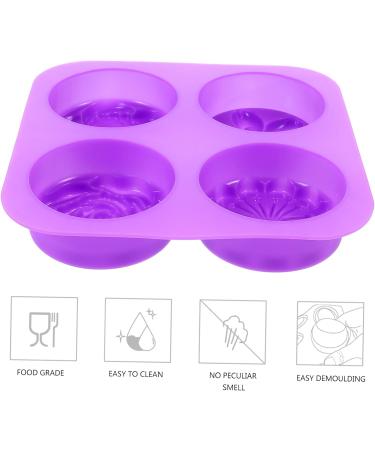 MAGICLULU 2 Pcs Handmade Soap Mold Cake Pan Purple Silica Gel Cute 3X16.6X16.6CMx2pcs - Buy Online on GoSupps.com