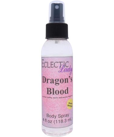 Dragon's Blood Body Spray (Double Strength) 4 ounces Body Mist for Women with Clean Light & Gentle Fragrance Long Lasting Perfume with Comforting Scent for Men & Women Cologne with Soft Subtle 4 Fl Oz (Pack of 1)
