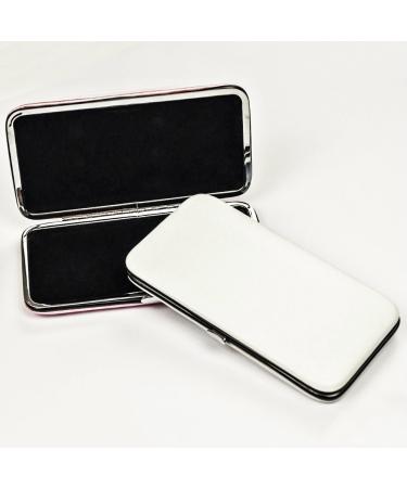 Premium tweezers silver for 1:1 and 3D eyelash extension - various versions Tweezer (magnetic case white)