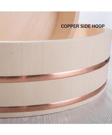 11 Sizes Wooden Sushi Rice Bowl - Sushi Rice Mixing Tub Japanese Bibimbap Serving Dish for Restaurant Home Kitchen Tool 39x9.5cm (36x8cm) - Buy Online on GoSupps.com