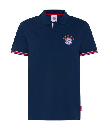 FC Bayern Munich Polo Shirt Logo Men 3XL Navy