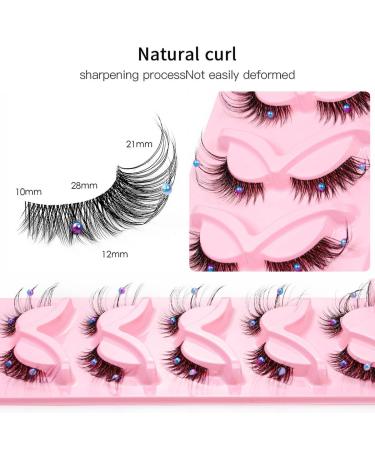 Uranian Fox Eye Lashes | Wispy Faux Mink with Clear Band | Fluffy Cat Eye | D Curl Lash Extensions | Natural Look for Women & Girls - Buy Online on GoSupps.com