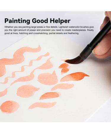 LIGHTWISH Watercolor Brushes - Professional Mop Round Paintbrush for Art Painting, Illustration & Animation - Art Supplies for Rendering - RX12 - Buy Online on GoSupps.com