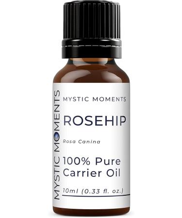 Mystic Moments Hagebuch Carrier Oil 10ml Pure Natural Oil for Hair Face Nails Aromatherapy & Massage | Vegan & GMO-Free - Buy Online on GoSupps.com