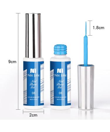 Neon Gel Polish Liner Gel Nail Polish 2 Colors Neon Set Yellow Green Liner Gel Art Soak Off Shimmer Nail Polishes For Drawing Lines Color Painting UV Liner Gel For Women Festival (B) - Buy Online on GoSupps.com