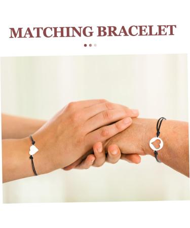 COHEALI Women Bracelet 1 Pair Cutout Heart Bracelet Woven Bracelets Rope Bracelet for Women Miss Jewelry Heart-shaped - Buy Online on GoSupps.com