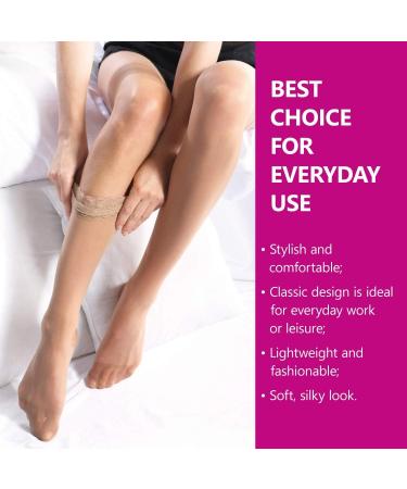 TOROS GROUP Medical Compression Stockings - 16-18 mmHg 140 Denier Class 1 Beige Large | International Shipping Available - Buy Online on GoSupps.com