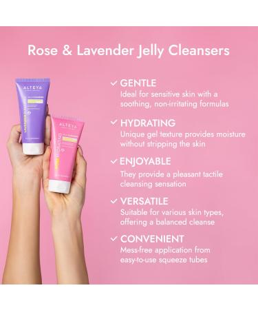 Alteya Organics Lavender Jelly Cleanser - Certified Organic Facial Cleanser with Bisabolol - 3.4 Fl Oz (100mL) - Shop Internationally - Buy Online on GoSupps.com