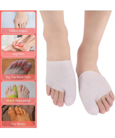 Volumoon Silicone Toe Caps - Bunion Pain Relief for Large Toes | Gel Toe Cushions for Calluses Corns & Friction (White) - Buy Online on GoSupps.com