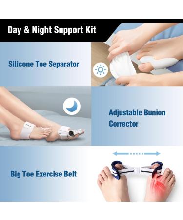 Tech Love Bunion Corrector Kit - Bunion Relief for Day & Night - Adjustable Splint, Toe Separators, Exercise Band included - Buy Online on GoSupps.com