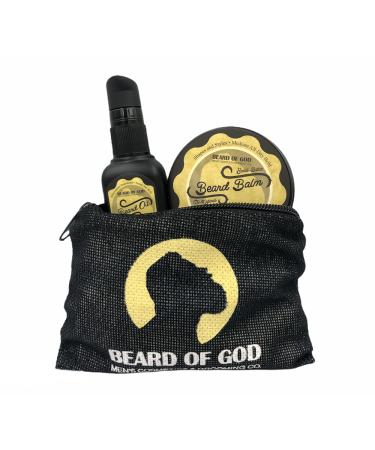 Woodsy Oud Beard Oil & Balm Conditioner Set - 1 oz. Oil + 2 oz. Balm in Travel Case - Natural Organic Handcrafted in USA - Buy Online on GoSupps.com