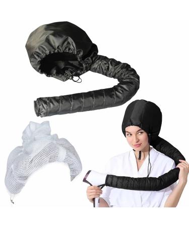 DGUSO dry hoods for hair 2 pieces network ploping cap for drying curly hair upgraded 2 in 1 diffuse cap for curly hair net ploping cap dry hood wireless for hair wrap turban - Buy Online on GoSupps.com