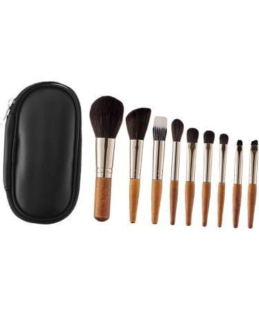 9 Makeup Brushes Soft Bristles for Perfect Makeup Take It Anywhere Ergonomic Design Easy to Clean with Wood Handle and Artificial Fiber for Portable Makeup Set - Buy Online on GoSupps.com
