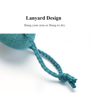 Yisella Back Brush 17 Long Handle Nylon Mesh Loofah Back Scrubber - Blue and White - Buy Online on GoSupps.com