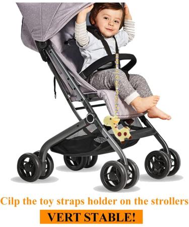 Adjustable Toy Belt Keeper & Pacifier Clip Set - 6 Portable Anti-Drop Toys for Strollers | International Shipping - Buy Online on GoSupps.com