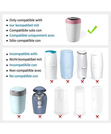 Buy Moms Aide 4 Refills for Simplee Sangenic - Not for Sangenic Tec+ or Angelcare Diapers - Fast International Shipping - Buy Online on GoSupps.com