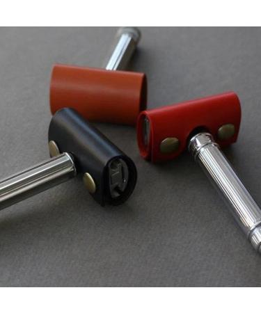 Buy Sanfly Leather Double Edge Razor Head Protection Cover - Portable Safety Razor Accessories for Travel - Stylish & Durable Red - Buy Online on GoSupps.com