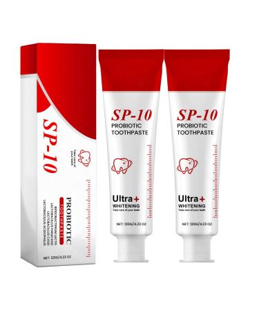 Teegxddy 2 stuks Sp10 Probiotic Toothpaste 120G Probiotic Toothpaste Sp10 Whitening Toothpaste for Deep Cleaning Toothpaste SP10 Ultra Whitening Fresh Breath