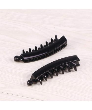 Frcolor Banana Hair Clip Ponytail Holder for Women & Girls - 6 Black Hair Accessories | Shop Internationally - Buy Online on GoSupps.com