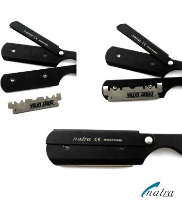 Shop Wooden Razor with 100 Derby Blades - Premium Shaving Set & Beard Scissors | NATRA - International Shipping Available - Buy Online on GoSupps.com