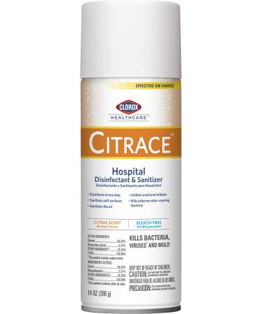 CloroxPro Healthcare Citrace Hospital Disinfectant & Sanitizer Aerosol Spray Healthcare Cleaning and Industrial Cleaning Clorox Disinfecting Spray Citrus 14 Ounces - 49100 - Buy Online on GoSupps.com